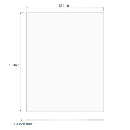 Pack of 10 Clear Acrylic Sheets 12" x 16" Cast Plexiglass Panel 1/8" Thick - Image 3
