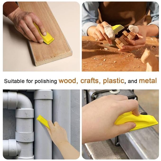 Mini Sander Kit of Detail Hand Sanding Tools and 50 PCS 80/120/180/240/400 Grit - Image 6