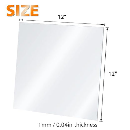 Egofine Plexiglass Sheets Acrylic Sheets 4 Pack of 12x12’’ 0.04 Thick Clear - Image 2