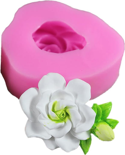 Gardenia Flower Silicone Soap Mold Candle Mold Fondant Chocolate Candy Cake by Anktily