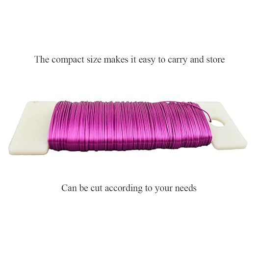 HAHIYO 26Gauge Pink Metal Floral Wire - Image 5