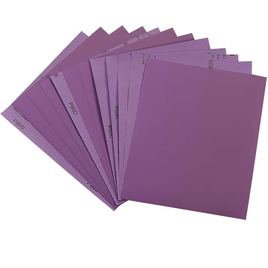 Sandpaper 800 Grit, Wet Dry Sanding Sheets 9 x 11 Inch, Advanced White Fused by Arilier