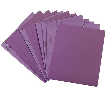 Sandpaper 800 Grit, Wet Dry Sanding Sheets 9 x 11 Inch, Advanced White Fused by Arilier