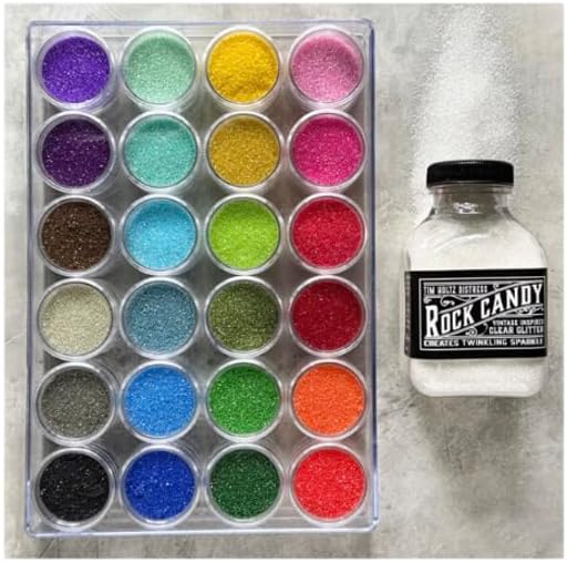Tim Holtz Rock Candy Glitter, Bundle of 2 Jars, 4.7 Ounces Each, 3 Carnora - Image 2