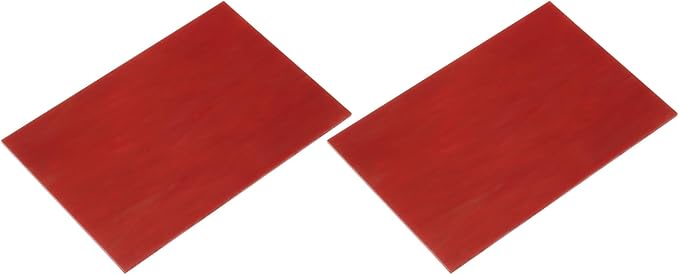 MECCANIXITY 2 Pcs Stained Glass Sheet Mosaic Tile 7.9 Inch x 5.9 Inch Deep Red by MECCANIXITY