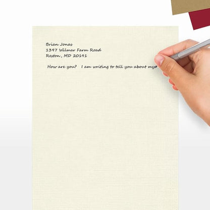 LUXPaper 8.5" x 11" Paper | Letter Size | Natural Linen | 80lb. Text | 1 - Image 5