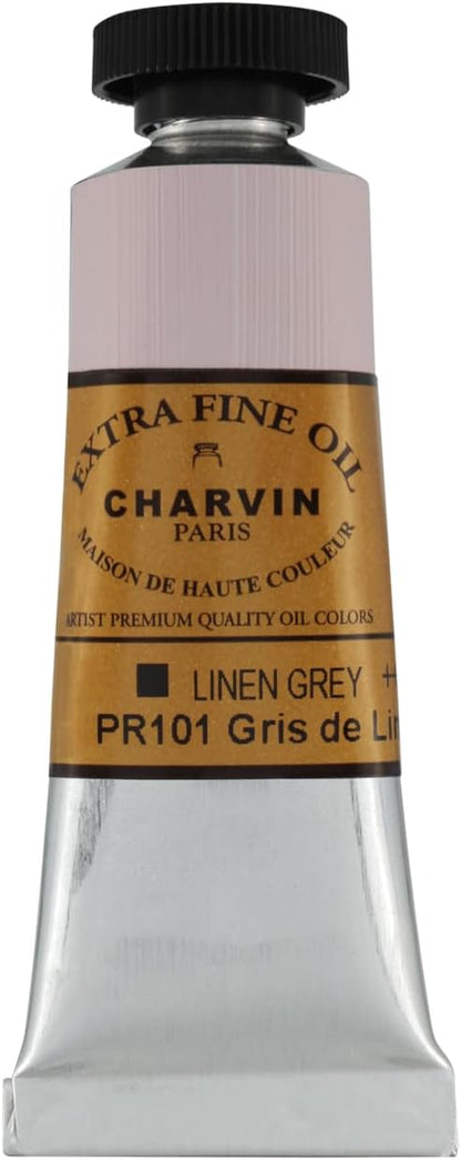 Charvin Extra Fine Oil Paint, Linen Grey 20 ml - Image 2