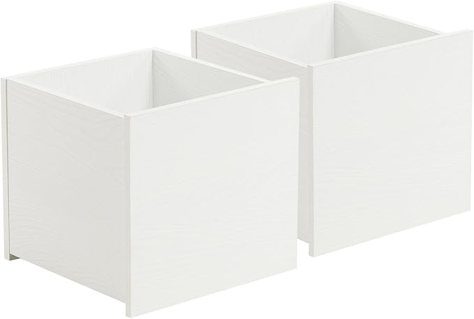 Wood Storage Organizer Drawer, Embossed White by VDNEND