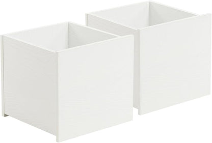 Wood Storage Organizer Drawer, Embossed White by VDNEND