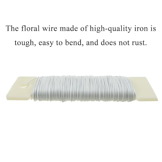 HAHIYO 26Gauge White Metal Floral Wire - Image 3
