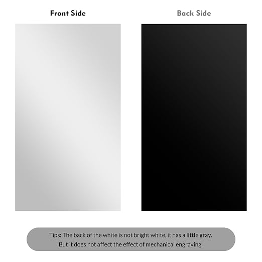 Laser Engraving Blank White ABS Double Color Plastic Sheet, 11.8x6.49x0.05 inch - Image 7