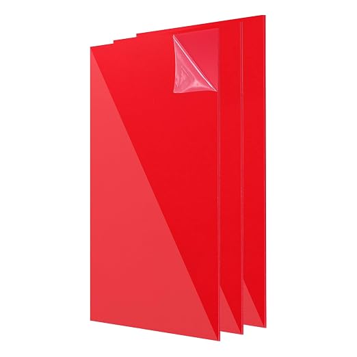 uxcell 3Pcs Acrylic Sheets 12x6 Inch Acrylic Panel 1/8 Inch-3mm Plastic Board by uxcell