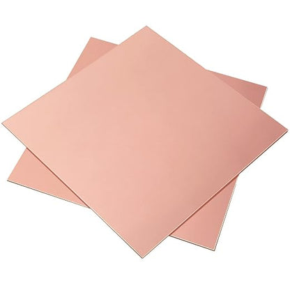 2 Pieces 99.9% Pure Copper Sheet, 24 Gauge Thickness, Film Attached Copper Plate by iteshuai