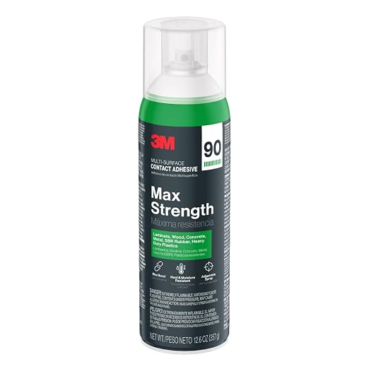 3M Max Strength 90 Multi-Surface Contact Adhesive, 12.6 oz., Low VOC, Max Bond by 3MIndustrial