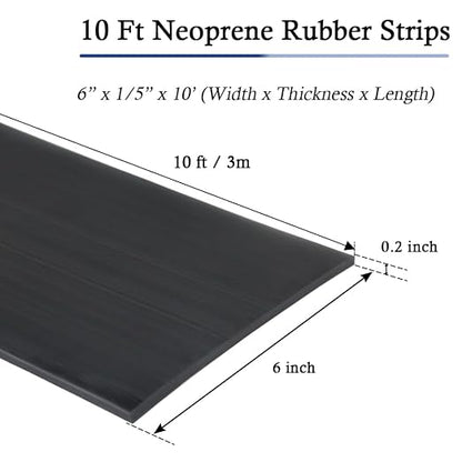Neoprene Rubber Strips Self Adhesive Solid Rubber Sheets, Rolls & Strips - Image 6