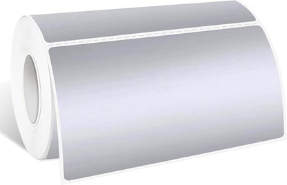 2" x 4" Silver Thermal Label Stickers, Waterproof Thermal Printer Sticker Labels by Yeachlaing