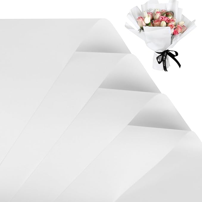 FUHITIM 20 Sheets Flower Wrapping Paper -Waterproof Floral Bouquet Wrapping by FUHITIM