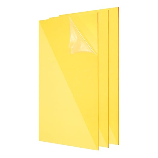 uxcell 3Pcs Acrylic Sheets 12x6 Inch Acrylic Panel 1/8 Inch-3mm Plastic Board by uxcell
