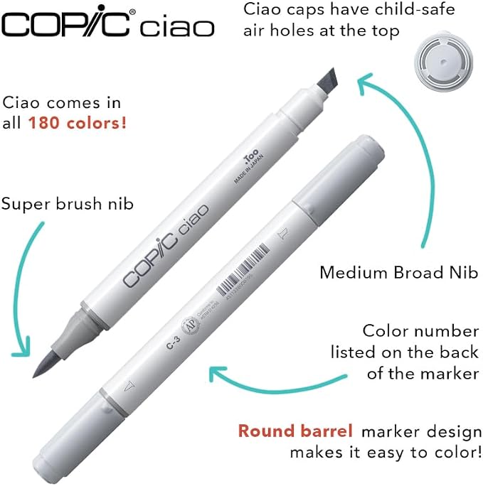 Copic Sketch, Alcohol Markers, Dual Brush Tip Art Marker - Image 4