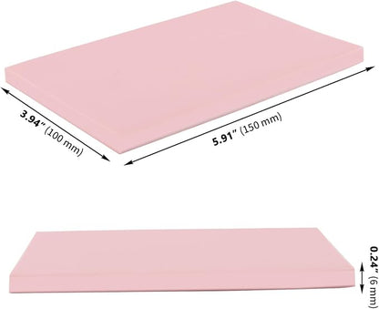 ZOENHOU 12 Pcs 4" x 6" Pink Rubber Carving Blocks, Soft Rubber Crafts Rubber - Image 2