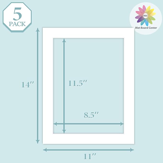 MBC Mat Board Center, 5 Pack 11X14 - Image 3
