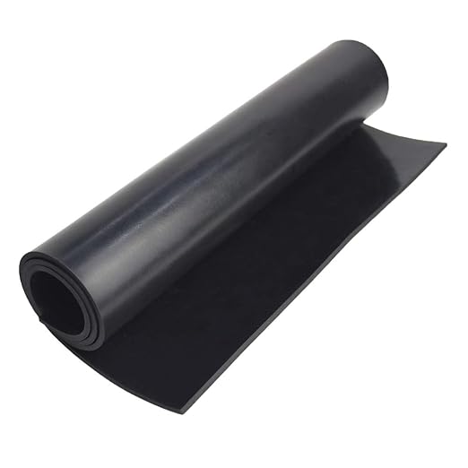 DOBTIM Neoprene Rubber Sheet Rolls 1/8" Thick X 12" Wide X 24'' Long, Solid by DOBTIM