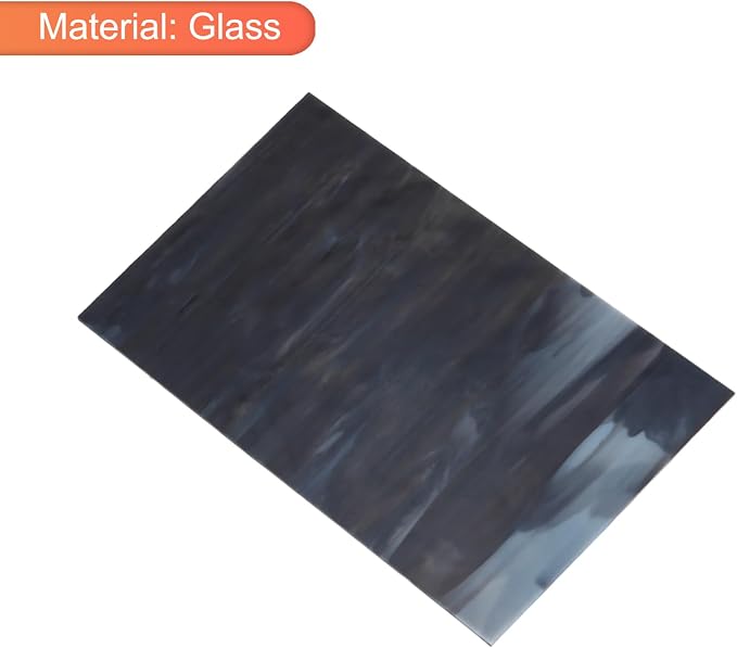 MECCANIXITY 2 Pcs Stained Glass Sheet Mosaic Tile 7.9 Inch x 5.9 Inch Navy Blue - Image 3