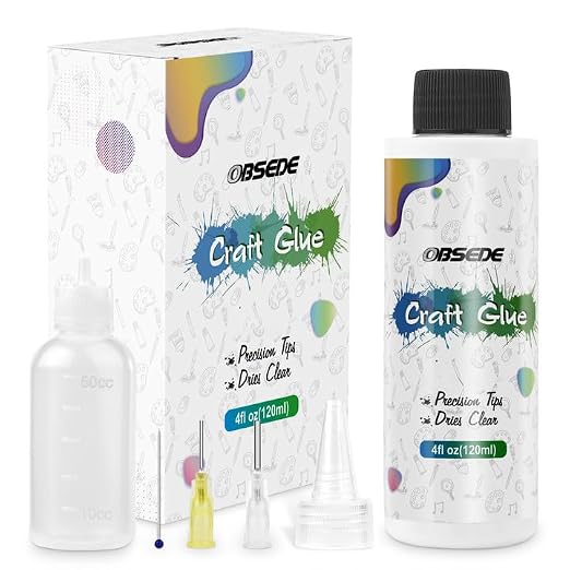 OBSEDE Art Craft Glue, 4 Fl.oz Quick Dry Clear Adhesive by OBSEDE