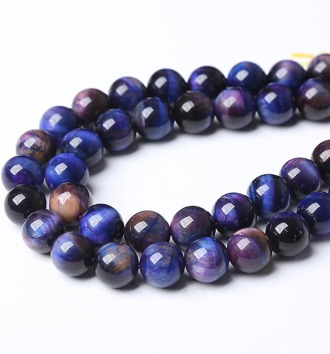 90PCS 8mm AAA Natural Tiger Eye Stone Beads Gemstone Round Spacer Loose Beads - Image 4