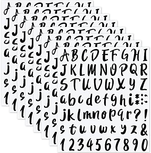 Outus 576 Pieces 8 Sheets Letters Stickers Self Adhesive Vinyl Letter Alphabet - Image 2