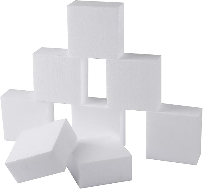 AMZQNART 8 Pack Crafts Foam Blocks, Flower Arrangements, School and Home DIY. by AMZQNART