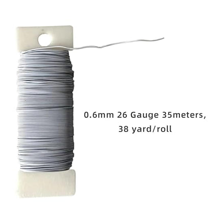 76Yards 26Gauge Golden Metal Floral Wire Flexible Paddle Florist Garden Wire - Image 2