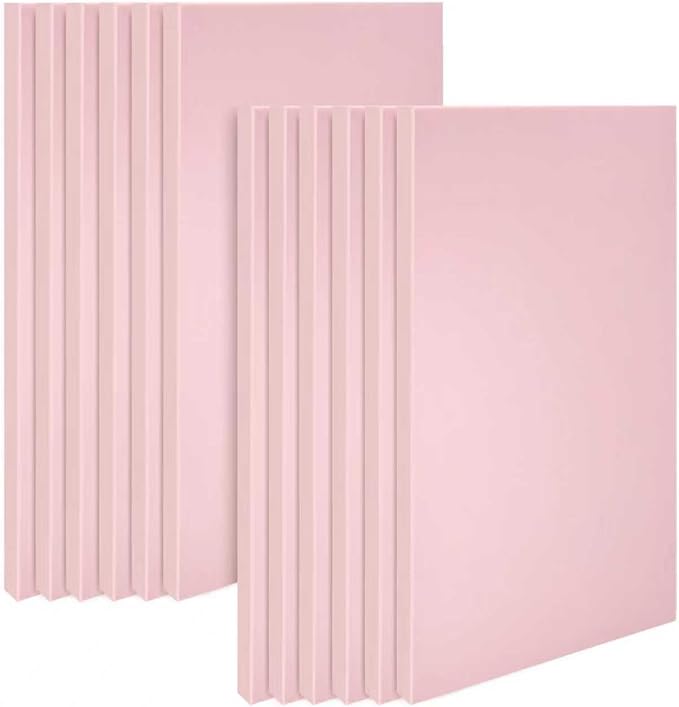 12 Pack 4"x6" Pale Pink Rubber Stamp Carving Blocks Pink Rubber Carving Blocks by Lyzskco
