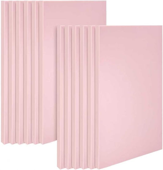 12 Pack 4"x6" Pale Pink Rubber Stamp Carving Blocks Pink Rubber Carving Blocks by Lyzskco