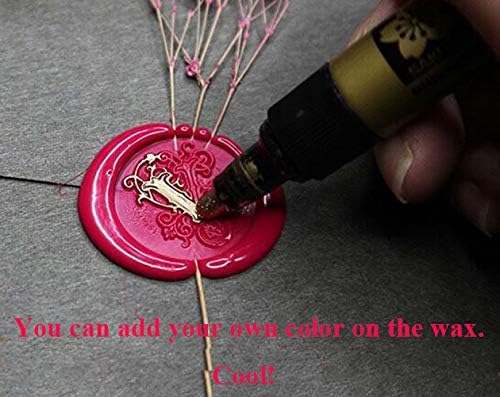 Vintage Santa Claus Monogram Sealing Wax Seal Stamp Rose Gold Metal Handle Kit - Image 9
