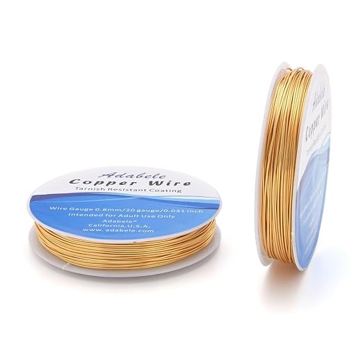 Adabele 65 Feet Premium Tarnish Resistant Round Jewelry Wire Copper Beading - Image 2