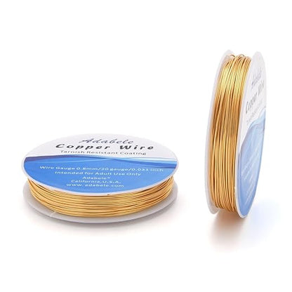 Adabele 65 Feet Premium Tarnish Resistant Round Jewelry Wire Copper Beading - Image 2