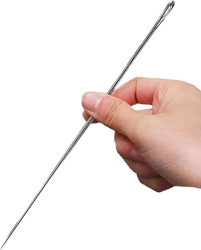8" Professional Upholstery Needle 20cm Length 3mm Thickness, Big Eye Hand by Marcobrothers