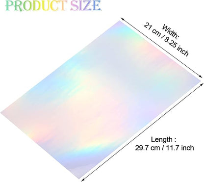Outus 24 Sheets Holographic Sticker Paper Holographic Laminate Sheets - Image 2
