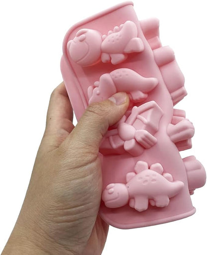 2 Pack 3D Cute Dinosaur Silicone Molds 12 Cavity Dinosaur Themed Baking Mould - Image 3