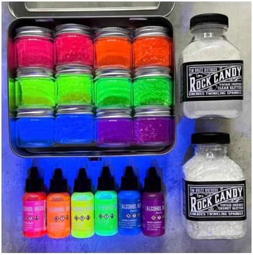 Tim Holtz Rock Candy Glitter, Bundle of 2 Jars, 4.7 Ounces Each, 3 Carnora - Image 4