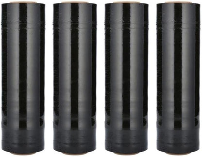 PSBM Black Stretch Wrap, 15 Inch x 1476 Feet, 4 Pack, Tinted Pre-Stretched - Image 2