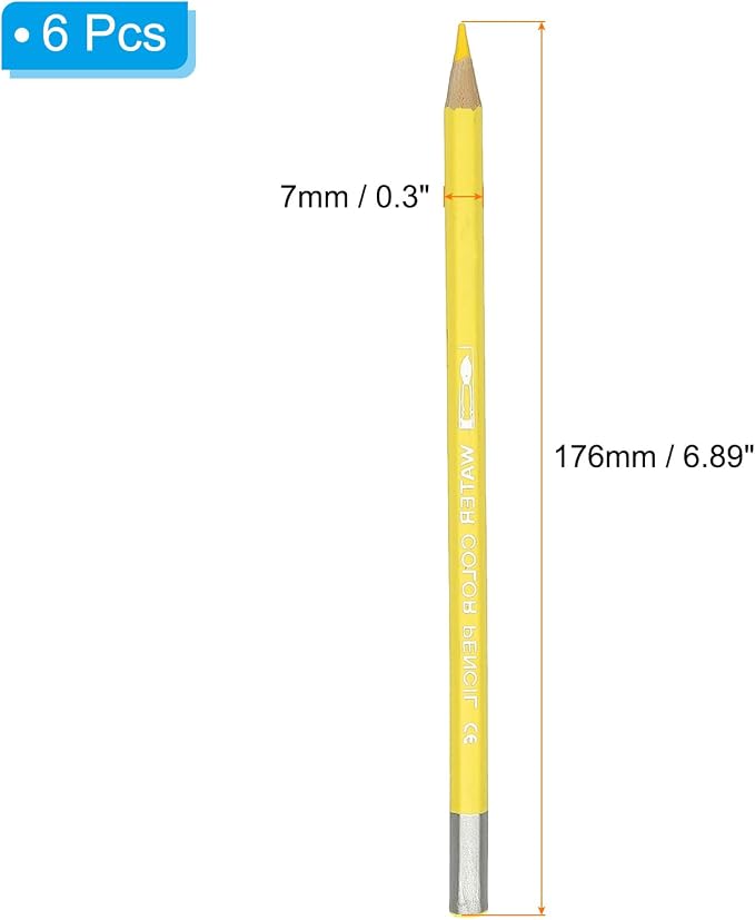 PATIKIL Watercolor Pencil, Sketch Drawing, Light Yellow - Image 2