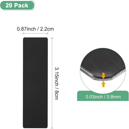 20-Pack Anodized Aluminium Laser Engraved Mount Metal Plate 3x1x0.03 Inch - Image 3