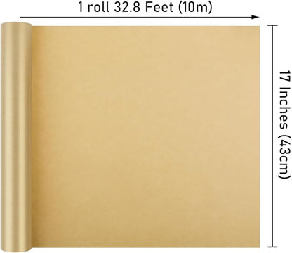NESCCI Gold Matte Wrapping Paper, Solid Color Pearly-Lustre Paper-3 Roll - Image 2
