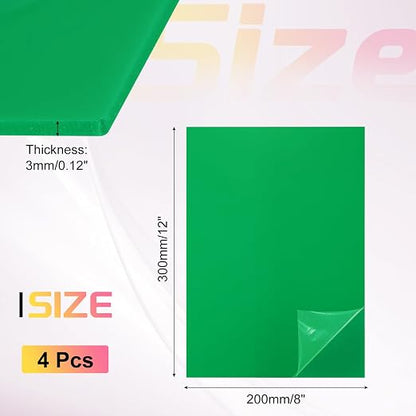 uxcell 4Pcs Acrylic Sheets 12x8 Inch Acrylic Panel 1/8 Inch-3mm Plastic Board - Image 2