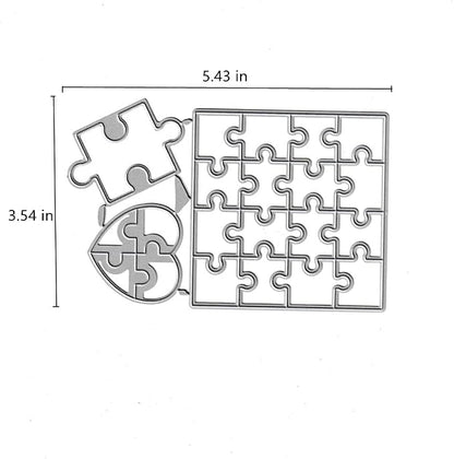 Square Jigsaw Puzzle Cutting Dies, Love Heart Jigsaw Puzzle Die Cuts Metal - Image 2
