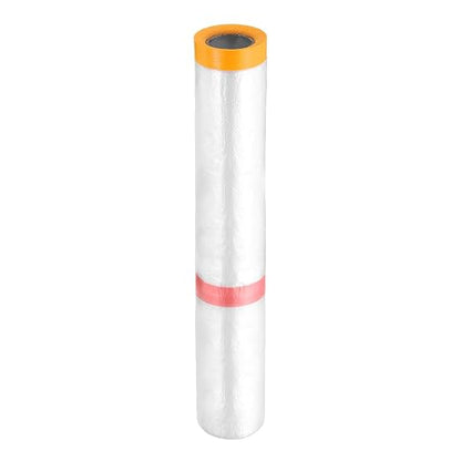 HARFINGTON Pre-Taped Masking Film 177.2" x32.8ft Double Adhesive Tape and Drape by HARFINGTON