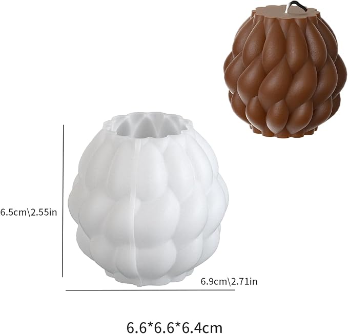 3 Pack Spiral Ball Cylinder Soap & Candle Mold - Image 4
