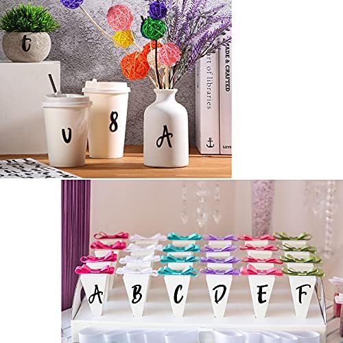 Outus 576 Pieces 8 Sheets Letters Stickers Self Adhesive Vinyl Letter Alphabet - Image 4